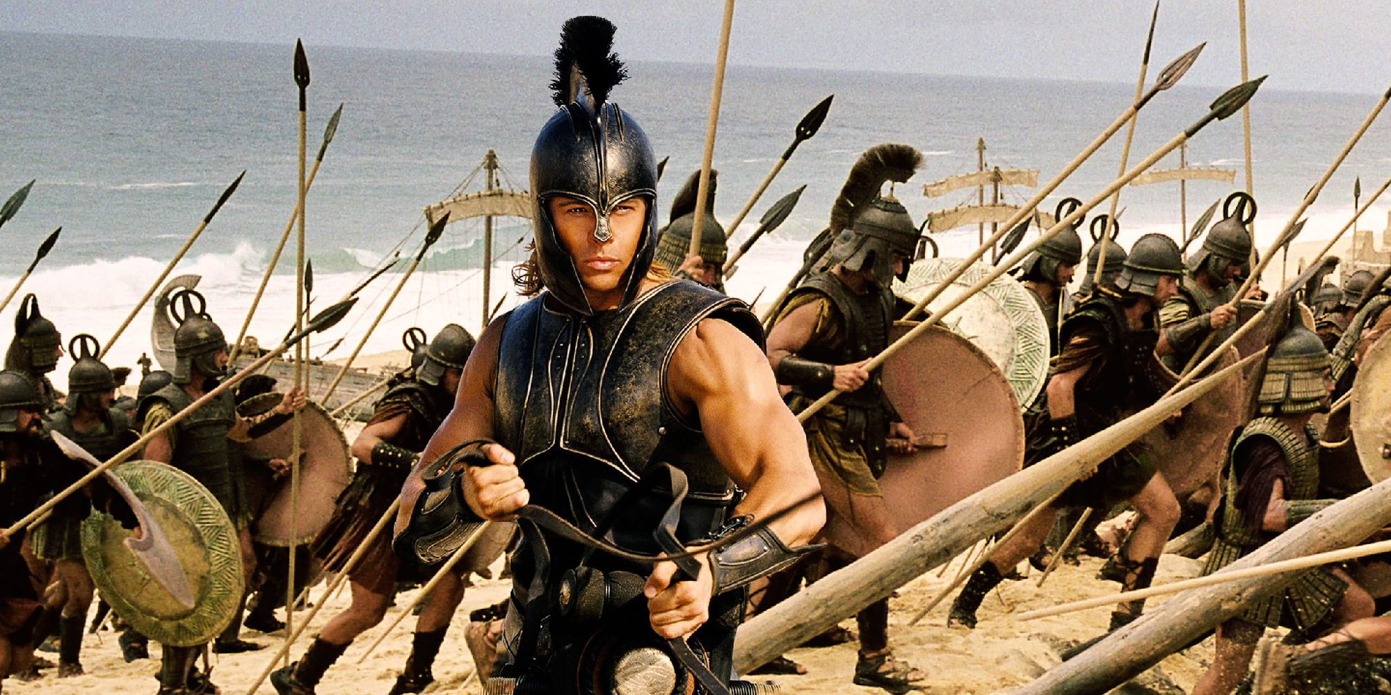 Achilles in battle on a beach in Troy (2004)