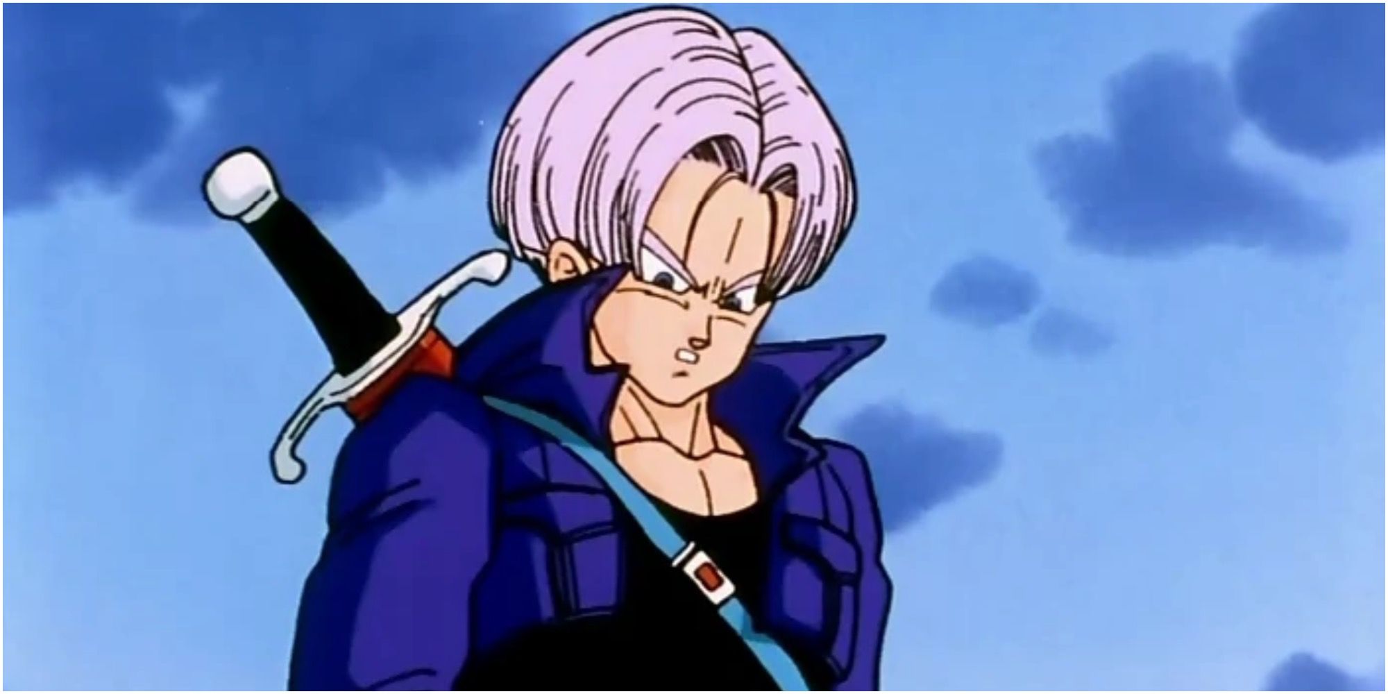 Future Trunks looking serious in Dragon Ball Z