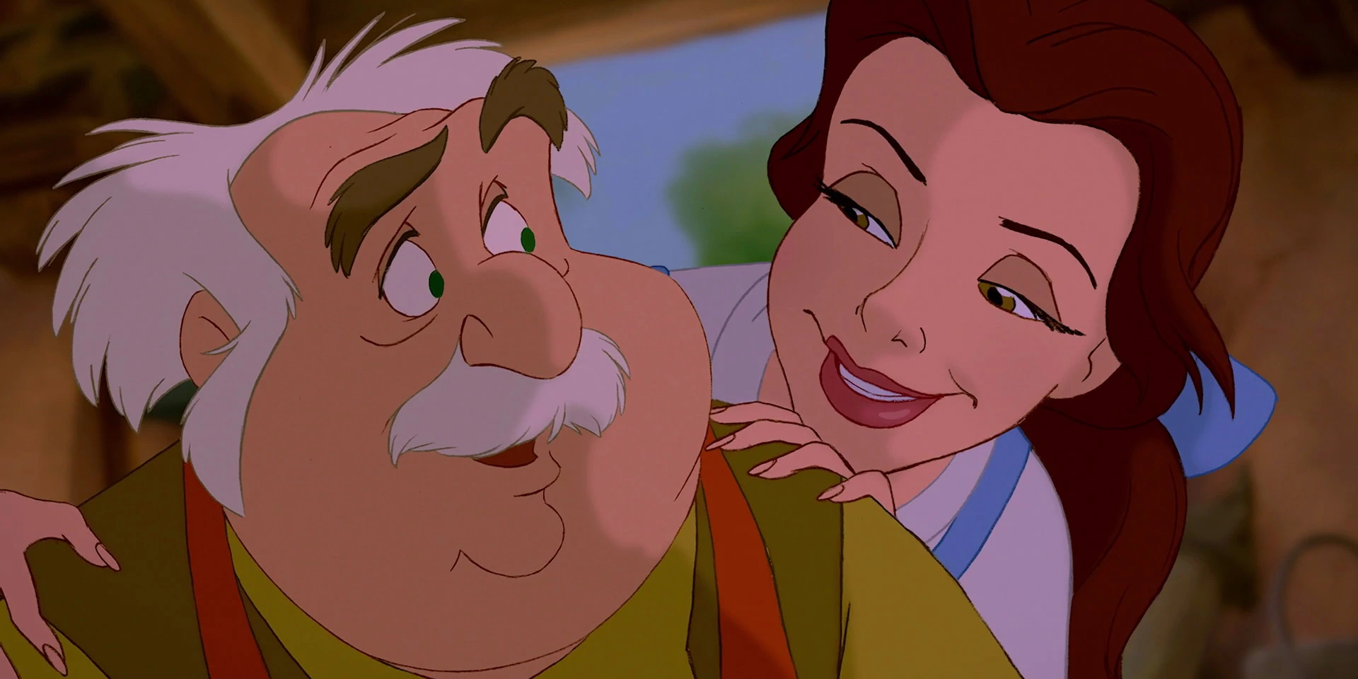 Maurice and Belle in Beauty and the Beast