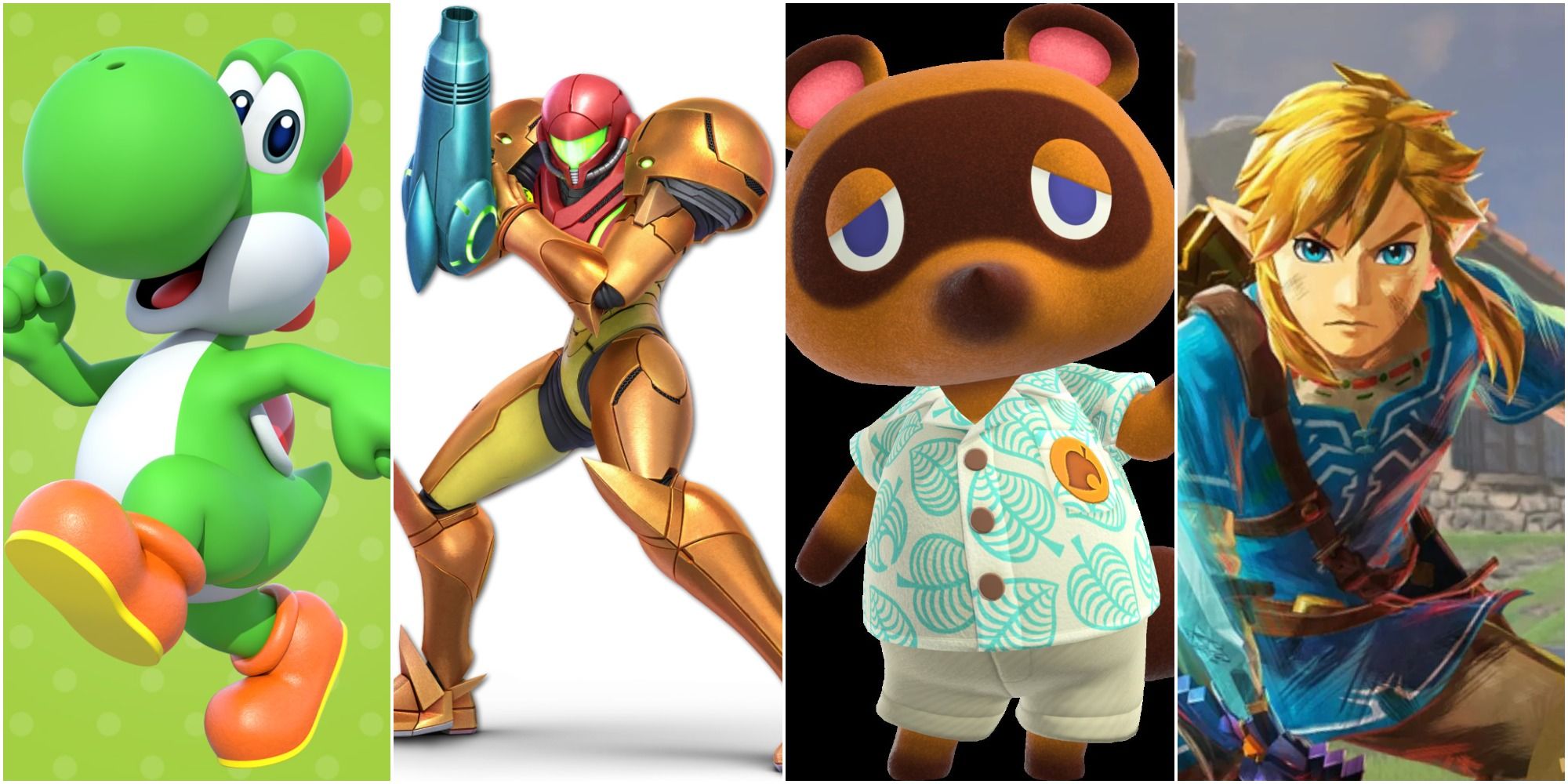 Yoshi, Samus, Tom Nook, Link