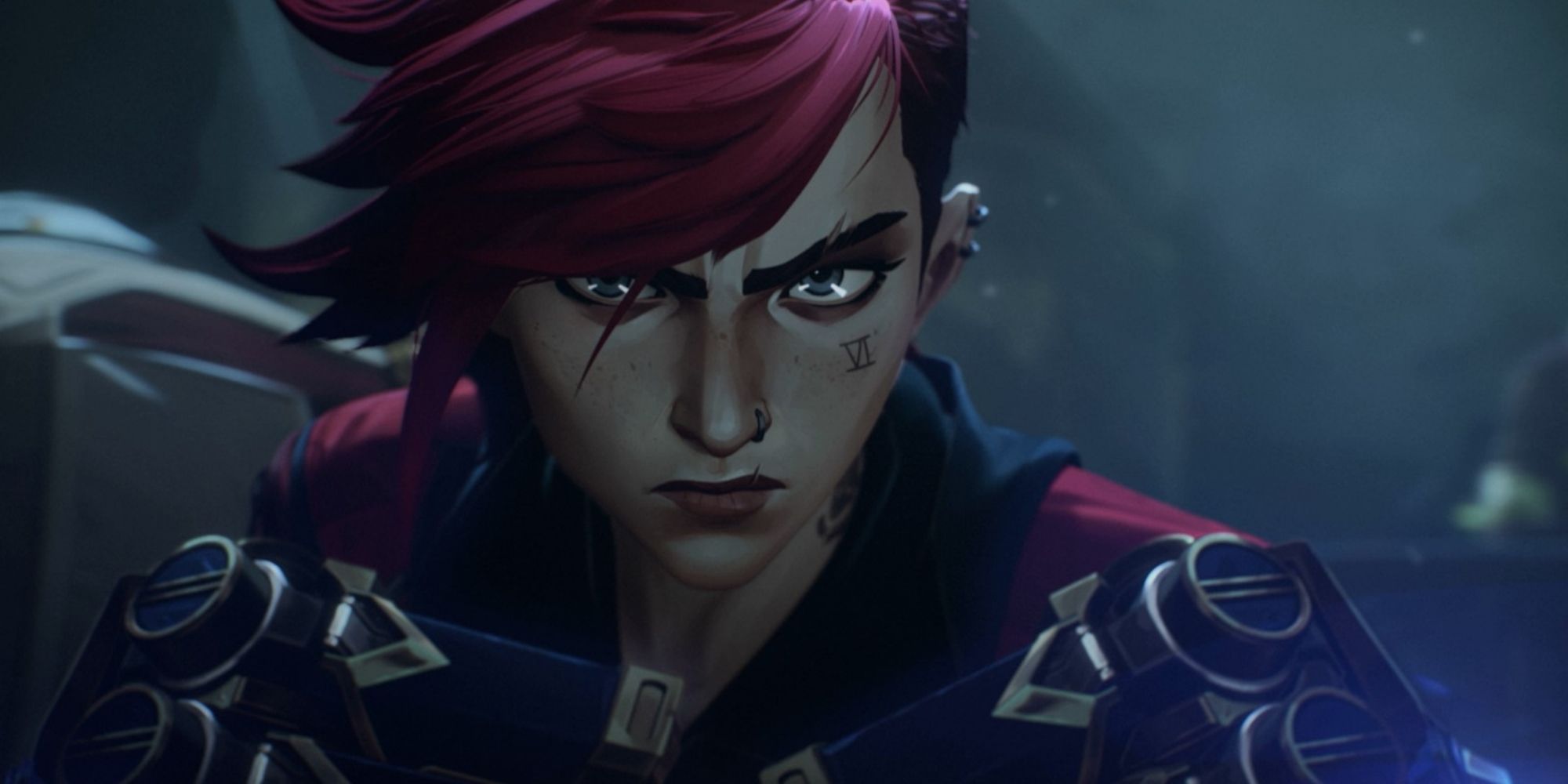 Close-up of Vi from 'Arcane' 