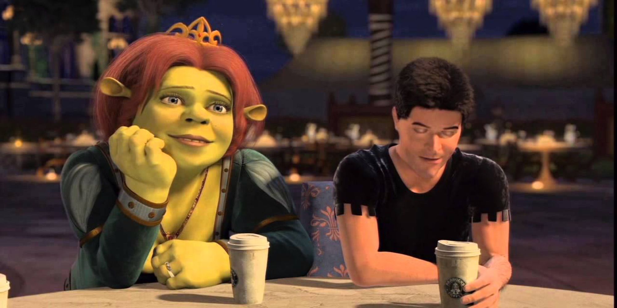 Fiona and Simon Cowell in Far Far Away Idol 