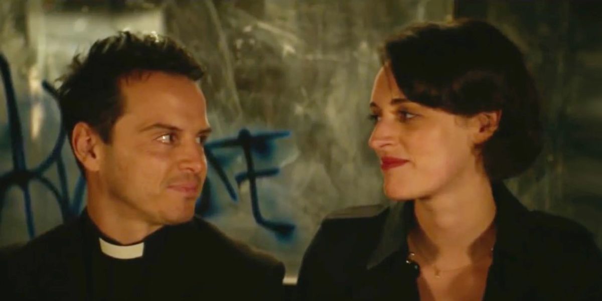 Andrew Scott and Phoebe Waller-Bridge as The Priest and Fleabag in Fleabag