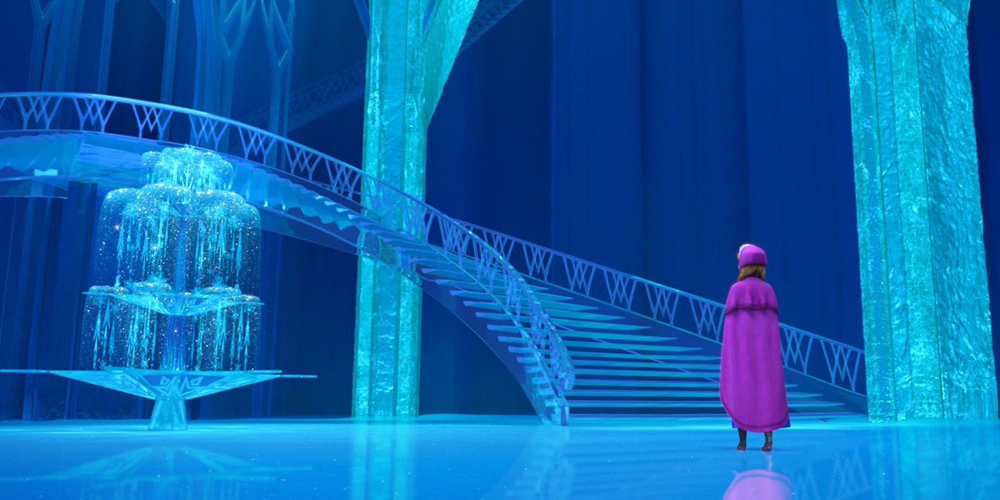 Anna entering Elsa's castle.