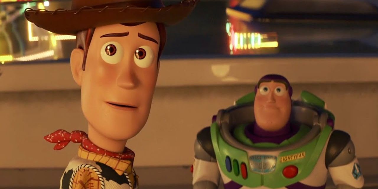 Woody and Buzz in Toy Story 4