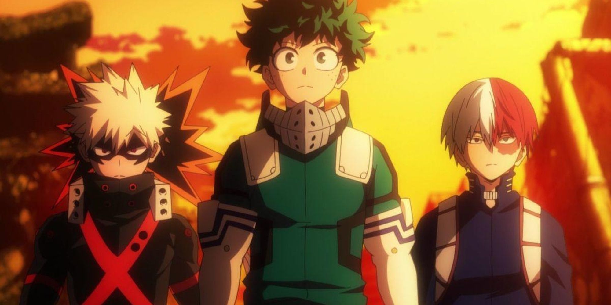 Deku, Bakugo, and Todoroki