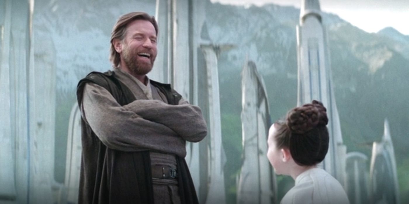Ewan McGregor comme Obi-Wan Kenobi avec Vivien Lyra Blair comme jeune Leia dans Obi-Wan Kenobi