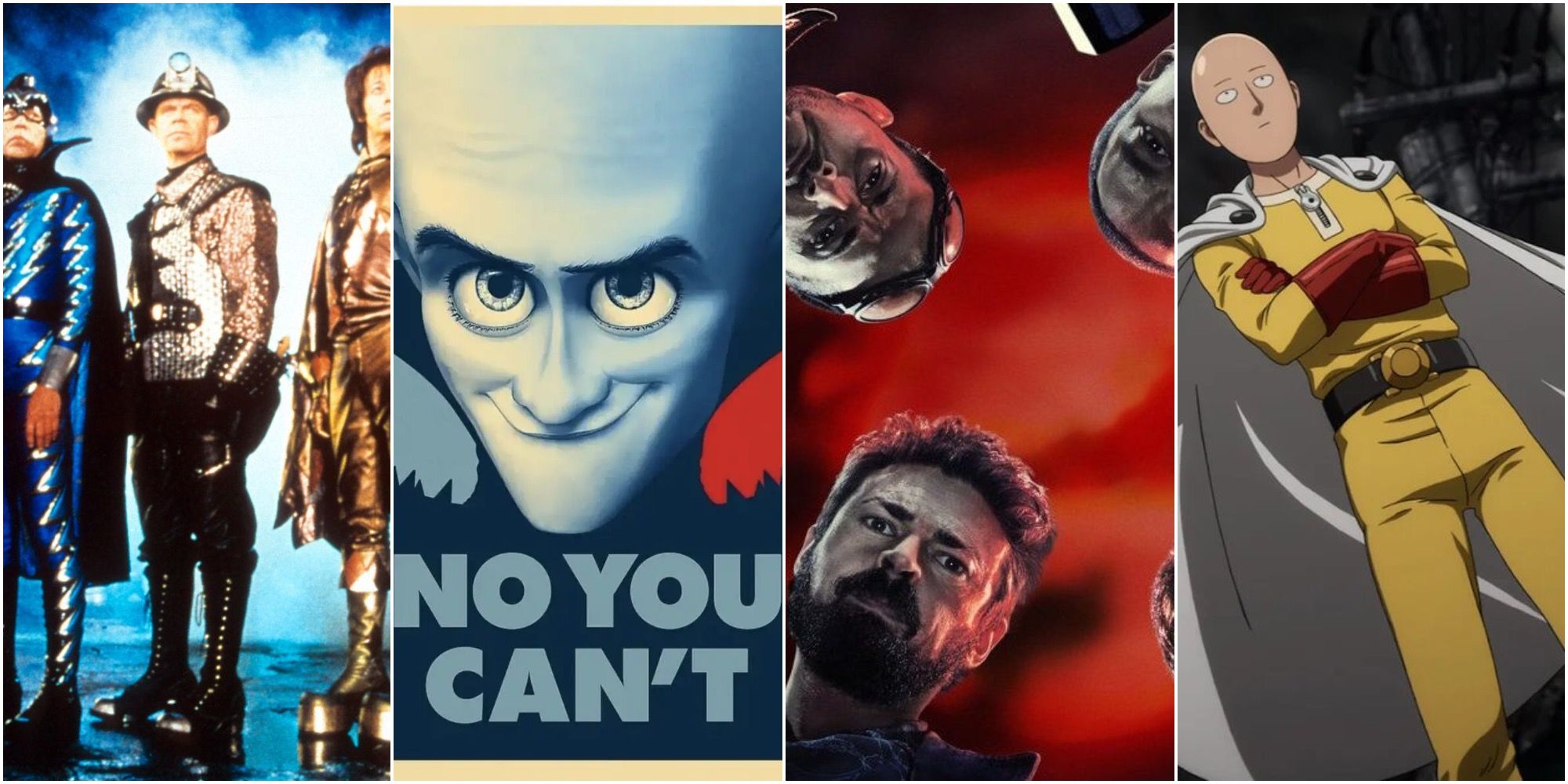 Mystery Men, Megamind, The Boys, One-Punch Man