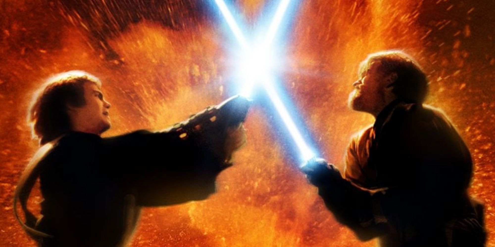 Anakin Skywalker fighting Obi-Wan Kenobi in 'Star Wars: Revenge of the Sith' (2005)
