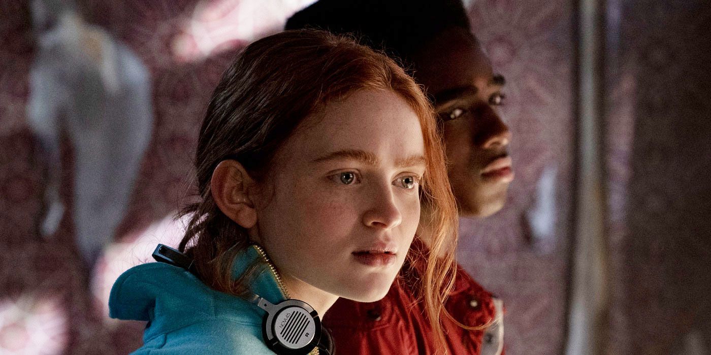 Sadie Sink and Caleb McLaughlin in Stranger Things 4