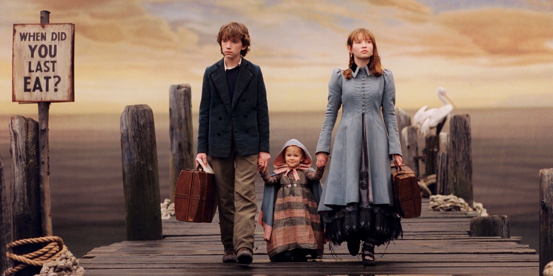 Liam Aiken, Emily Browning, Shelby Hoffman and Kara Hoffman in 'A Series of Unfortunate Events'