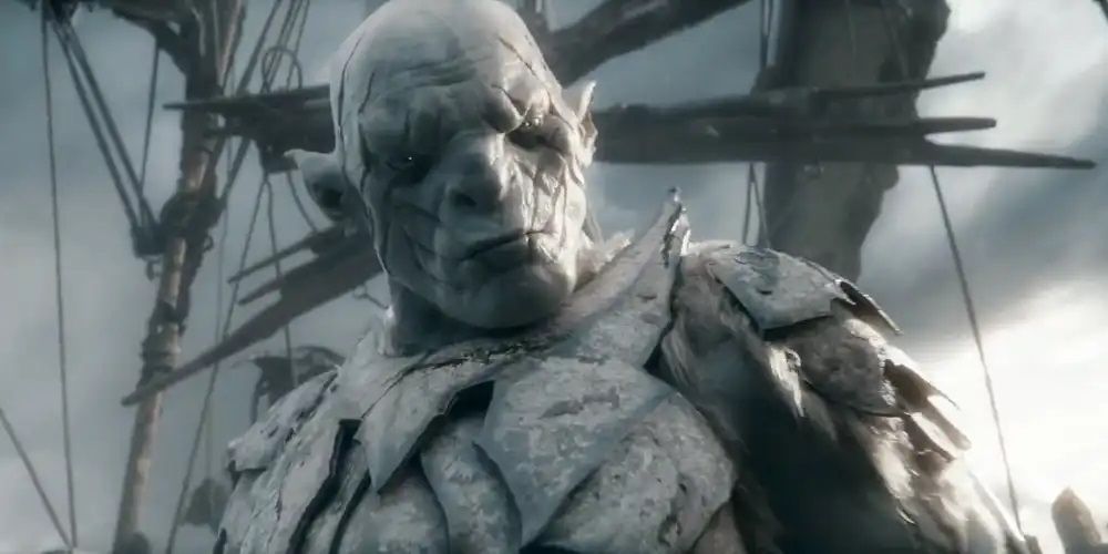 Azog on Ravenhill in The Hobbit: Battle of The Five Armies