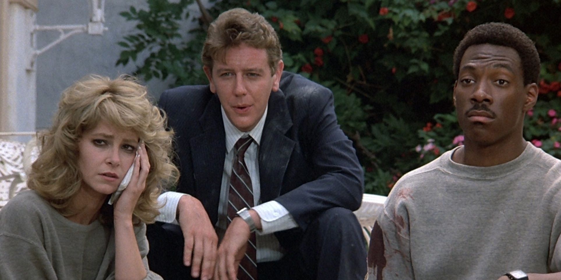 Eddie Murphy, Judge Reinhold, and Lisa Eilbacher in 'Beverly Hills Cops'