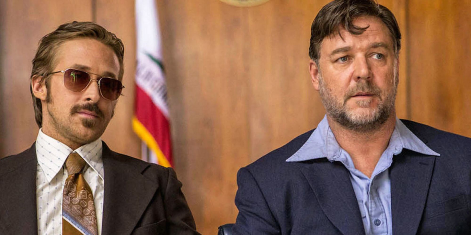  Holland and Jackson looking in the same direction in The Nice Guys.