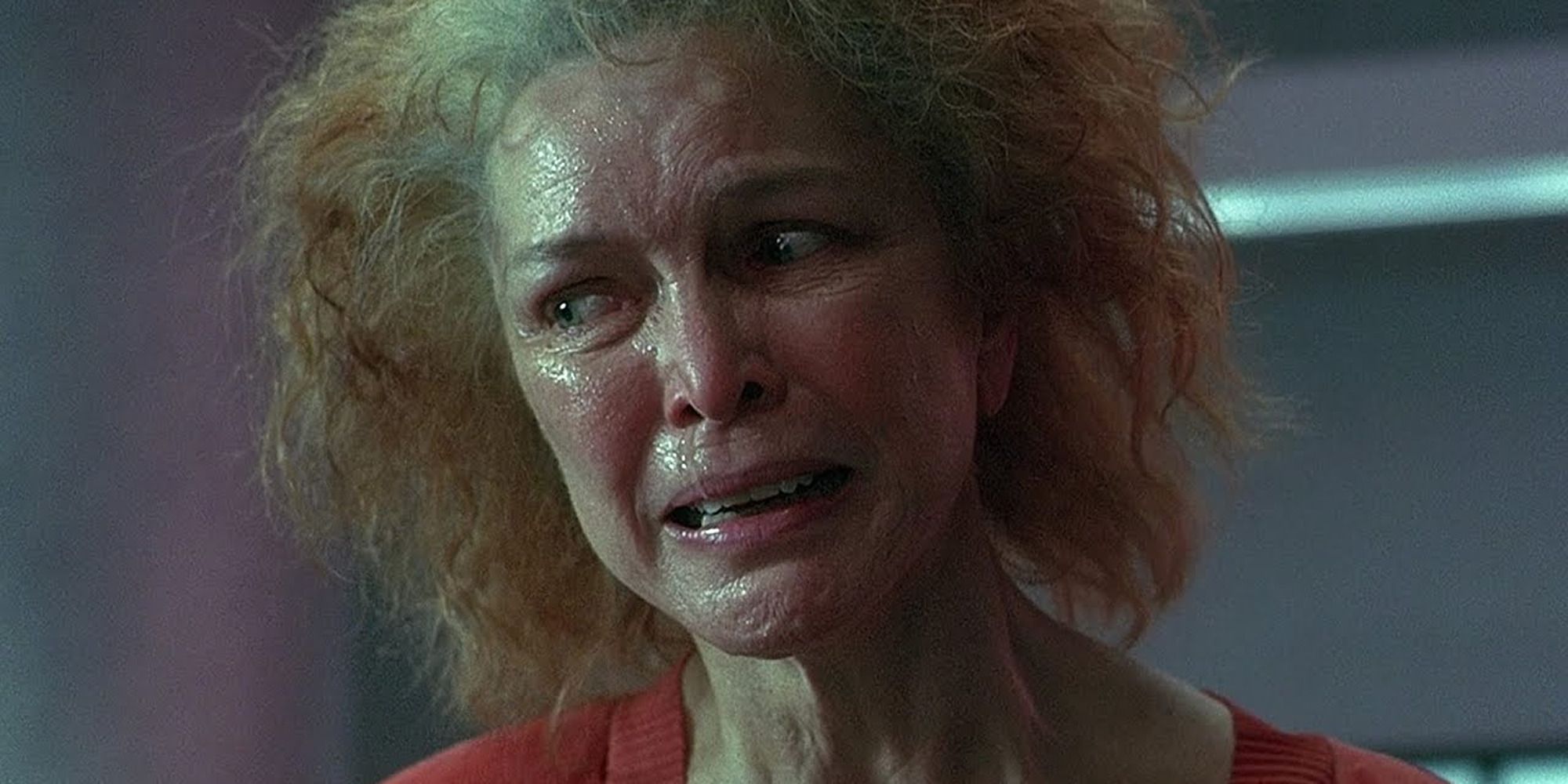 Ellen Burstyn as Sara Goldfarb on the verge of tears in Requiem for a Dream