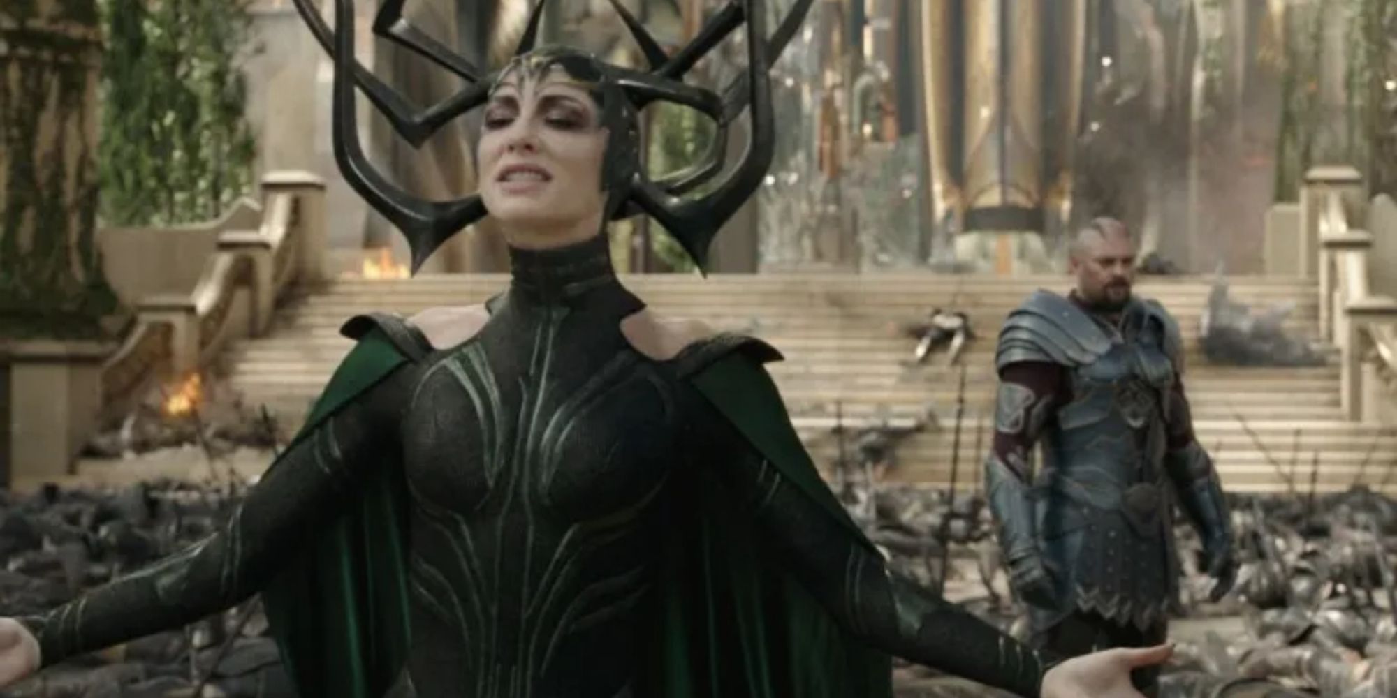 Cate Blanchett dans le rôle de Hela dans Thor : Ragnarok. 