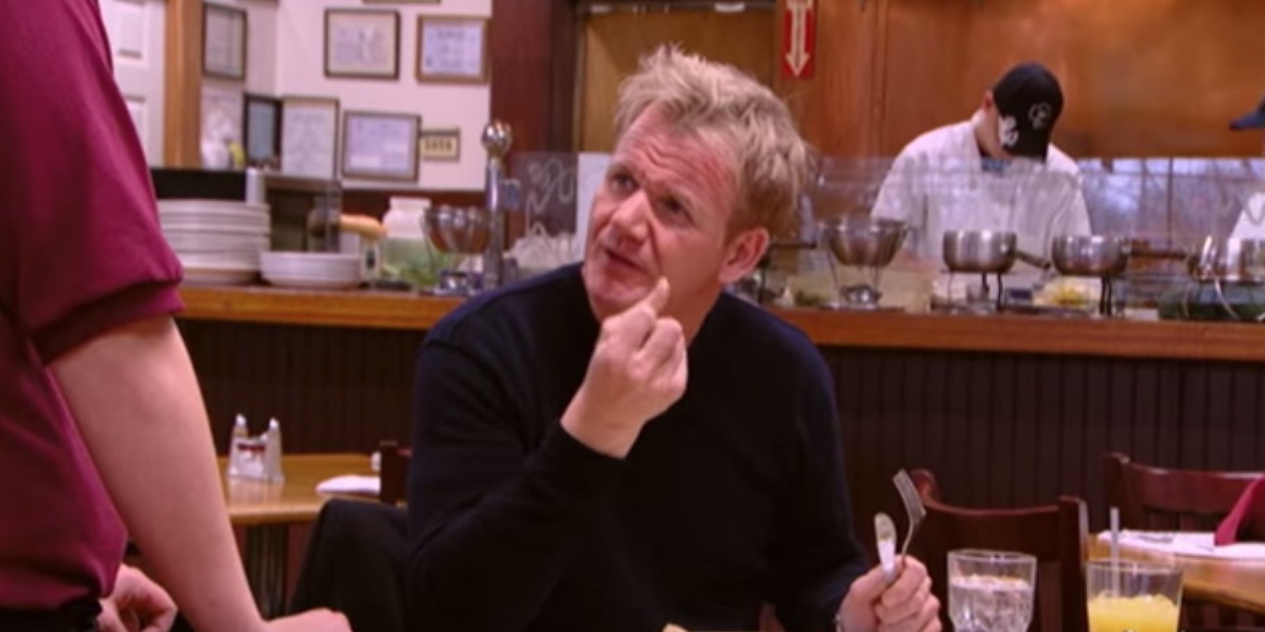 Gordon Ramsey tasting food in 'Kitchen Nightmares'