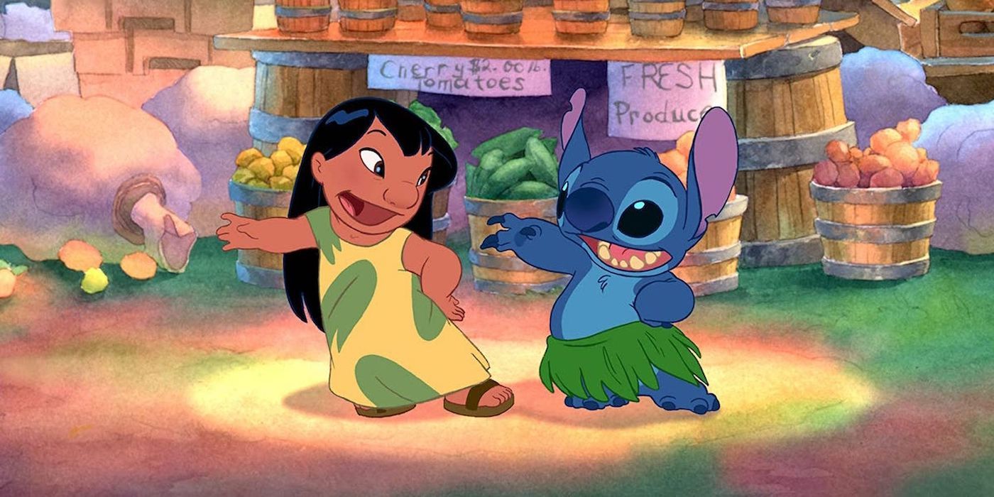 Lilo and Stitch dancing in Lilo &amp; Stitch (2002)