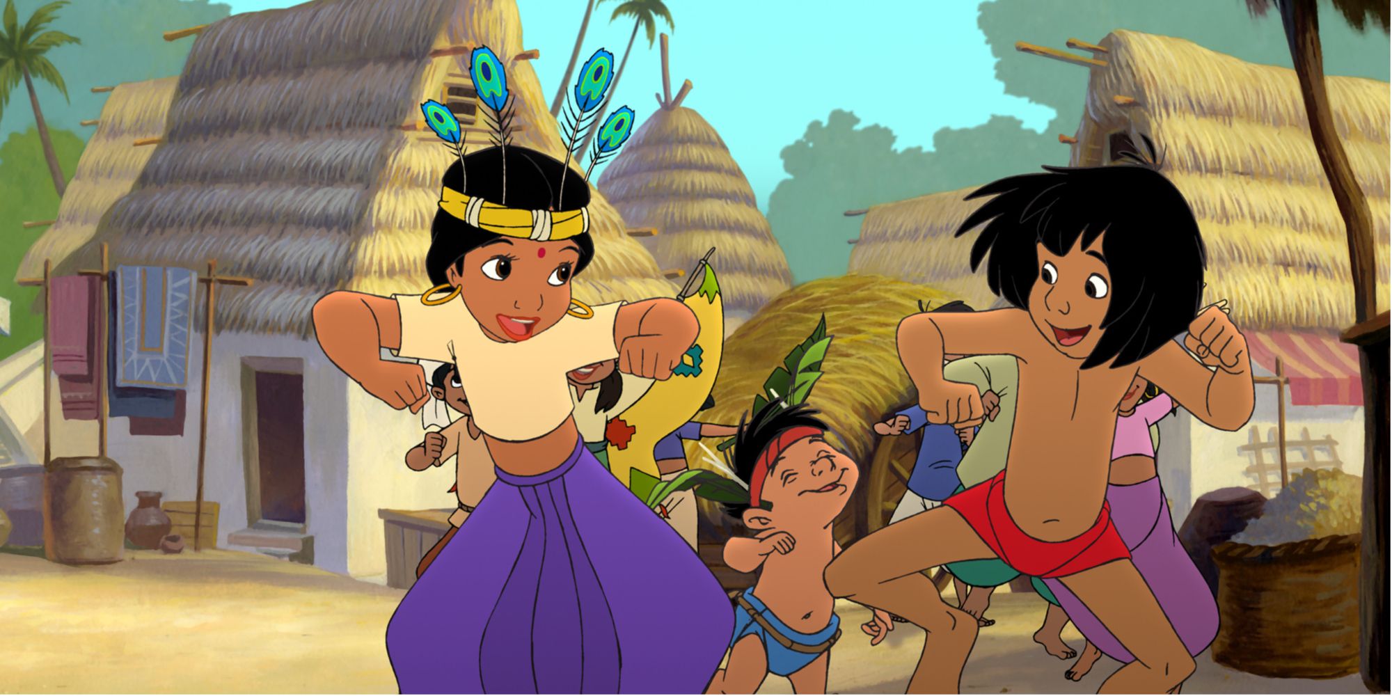 Mowgli, Shanti and Ranjan in The Jungle Book 2