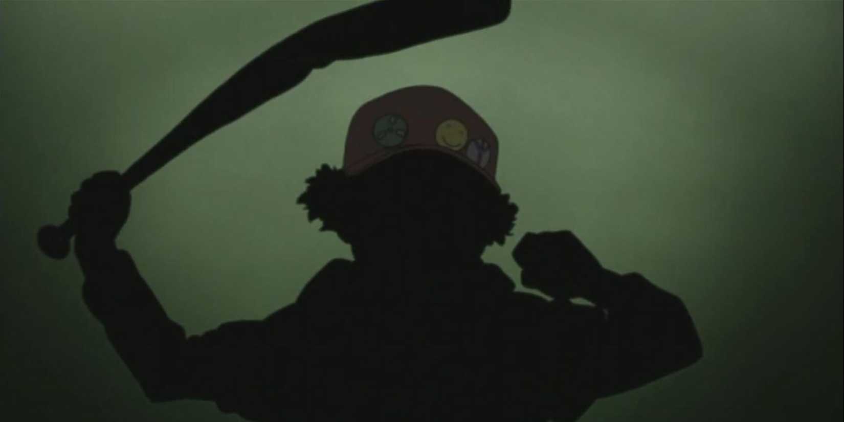 Lil Slugger from Paranoia Agent wielding a bat