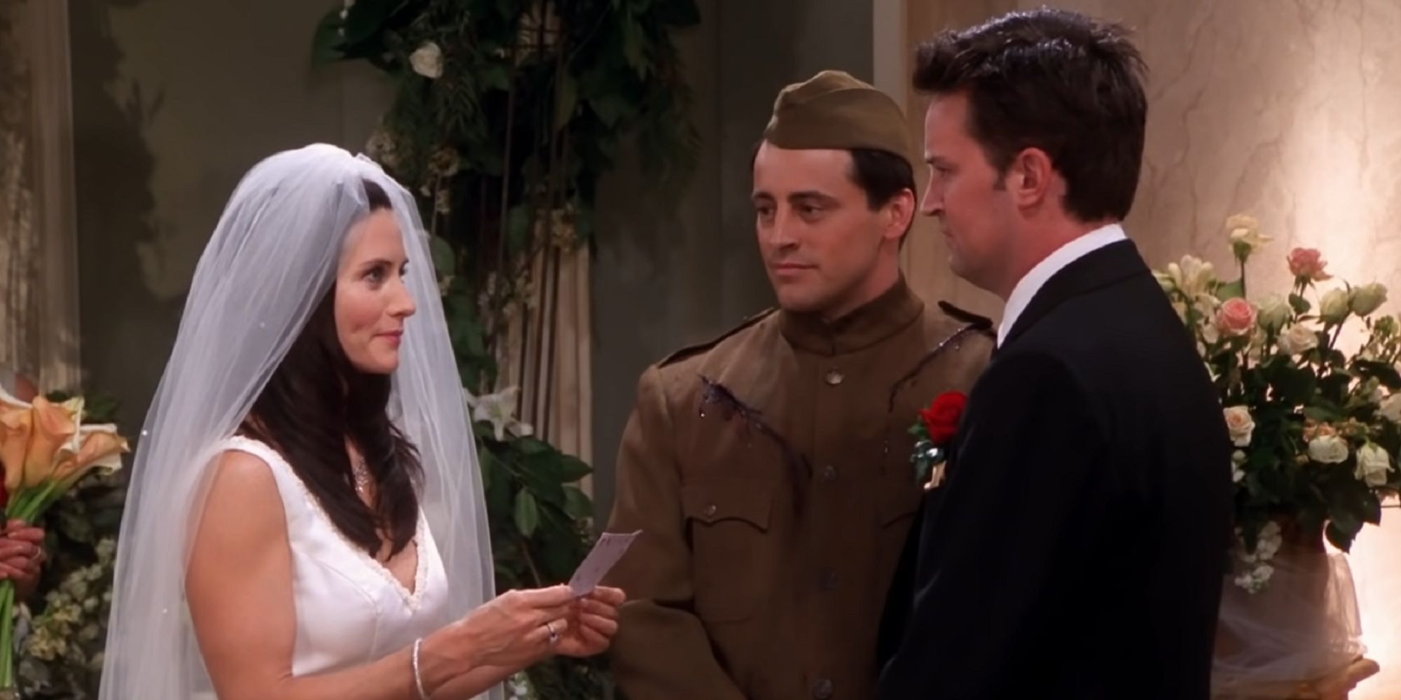 Joey officiating Chandler and Monica's wedding