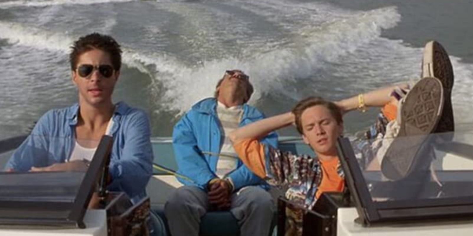 Andrew McCarthy, Jonathan Silverman and Terry Kiser in 'Weekend at Bernie's'