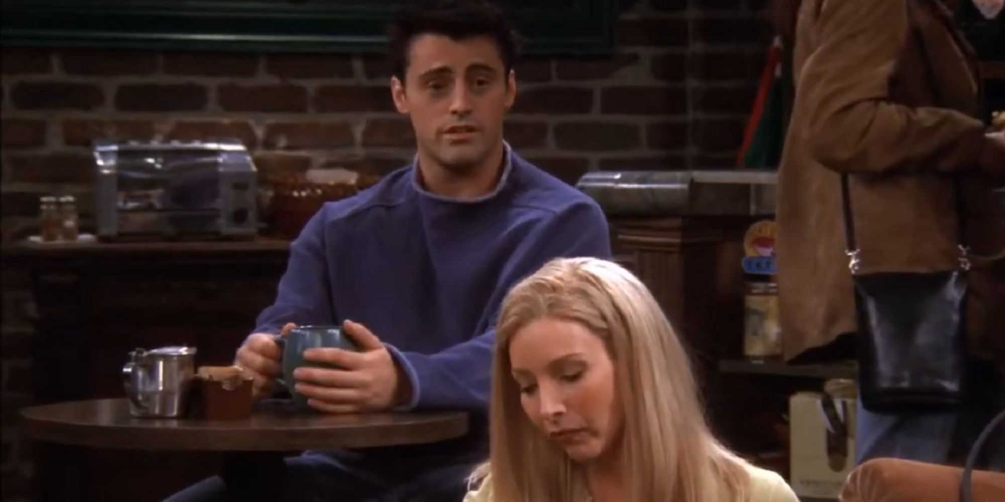 Joey and Phoebe inside Central Perk