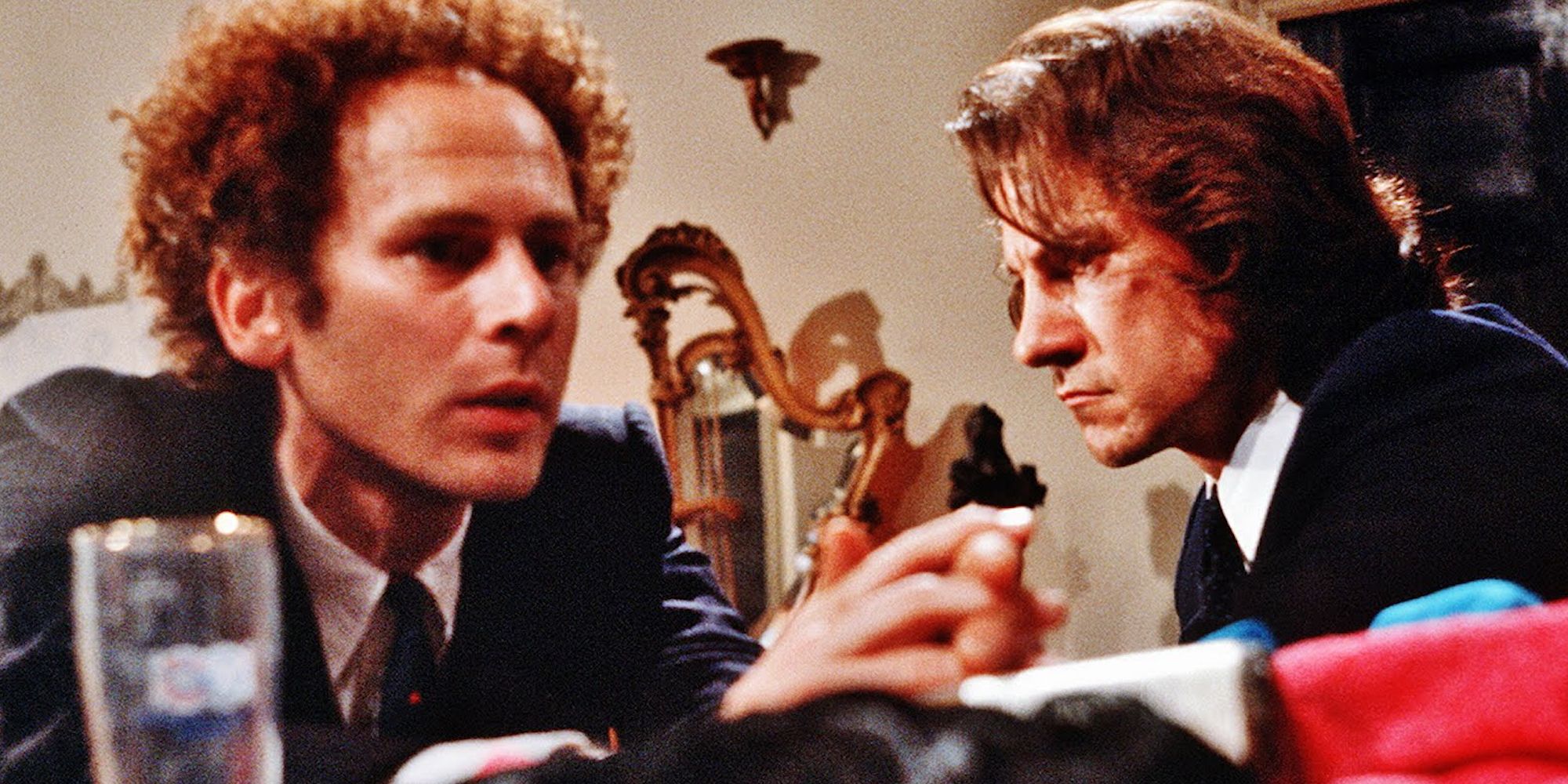 Art Garfunkel and Harvey Keitel as Alec and Inspector Netusil in Bad Timing