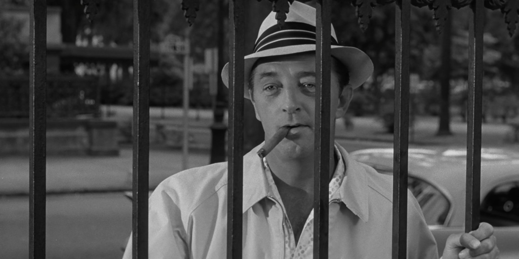 The villainous Max Cady in "Cape Fear" stares at his target from behind bars