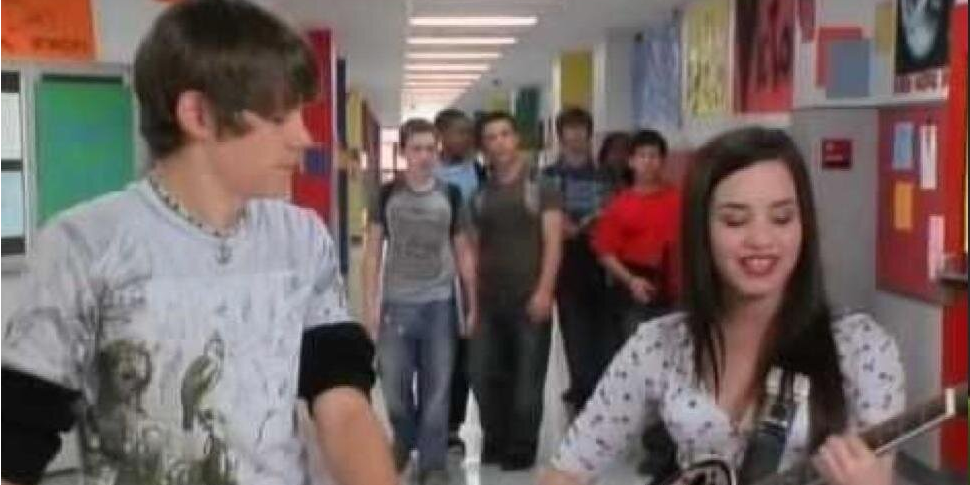 Demi Lovato and Tony Oller on As The Bell Rings