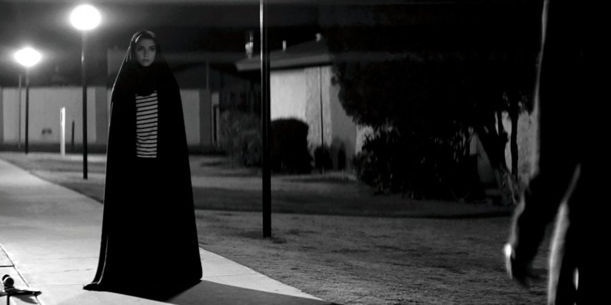 a girl walks home alone at night