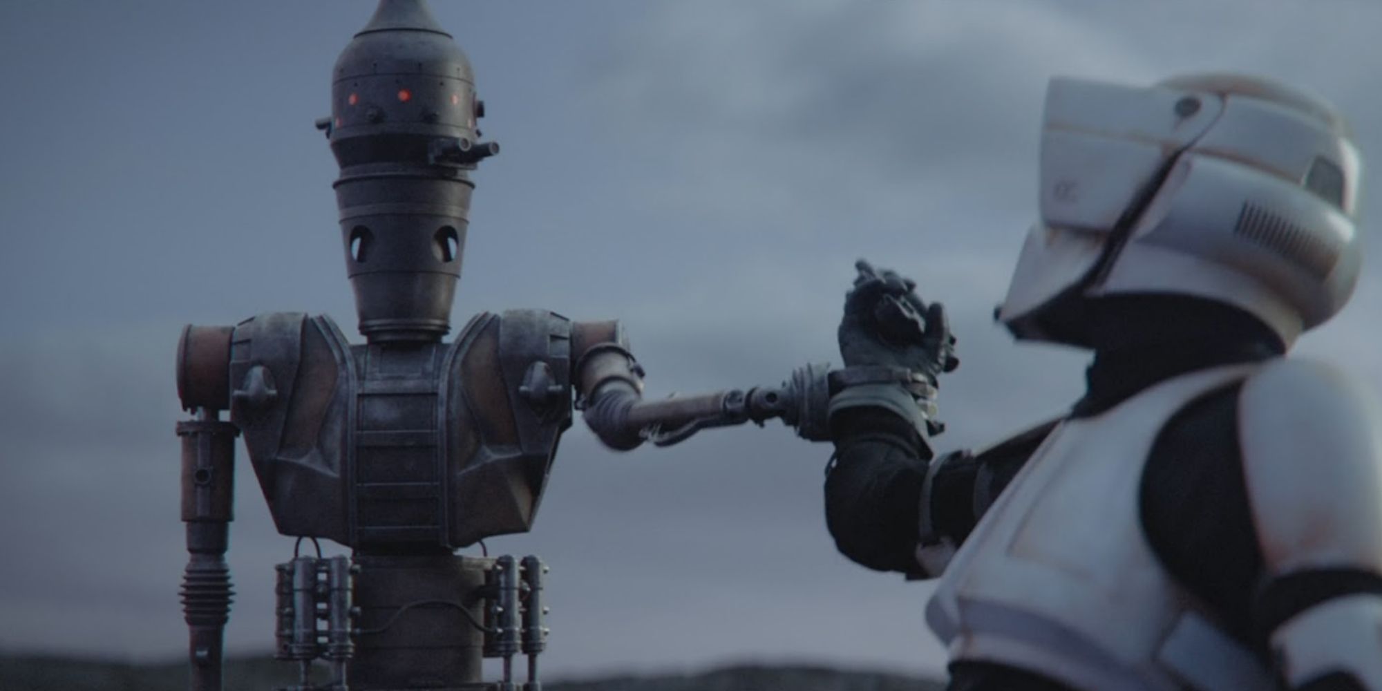 IG-11 fights a Scout Trooper in The Mandalorian