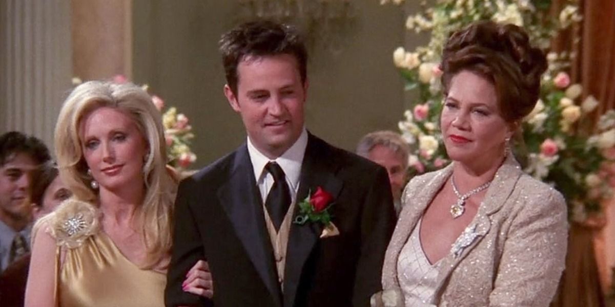 Morgan Fairchild, Matthew Perry, and Kathleen Turner in Friends