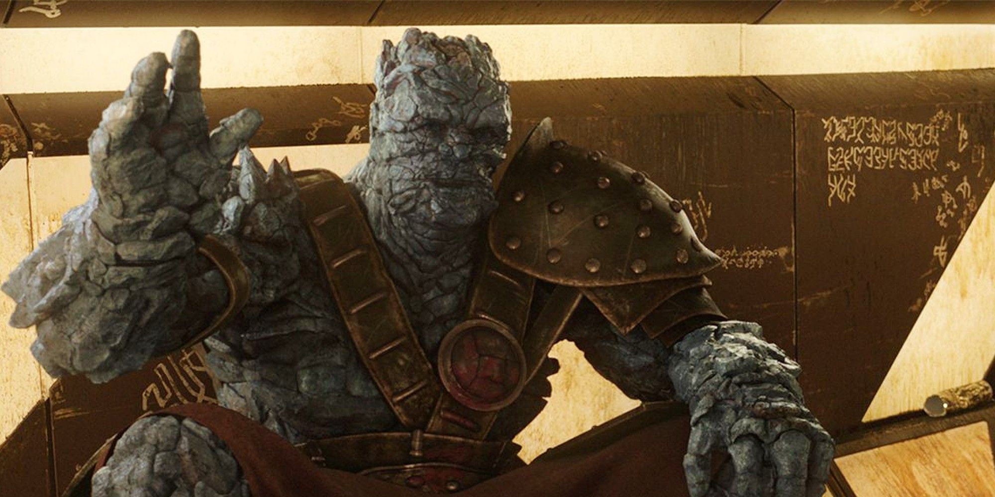 Korg waving in Thor: Ragnarok