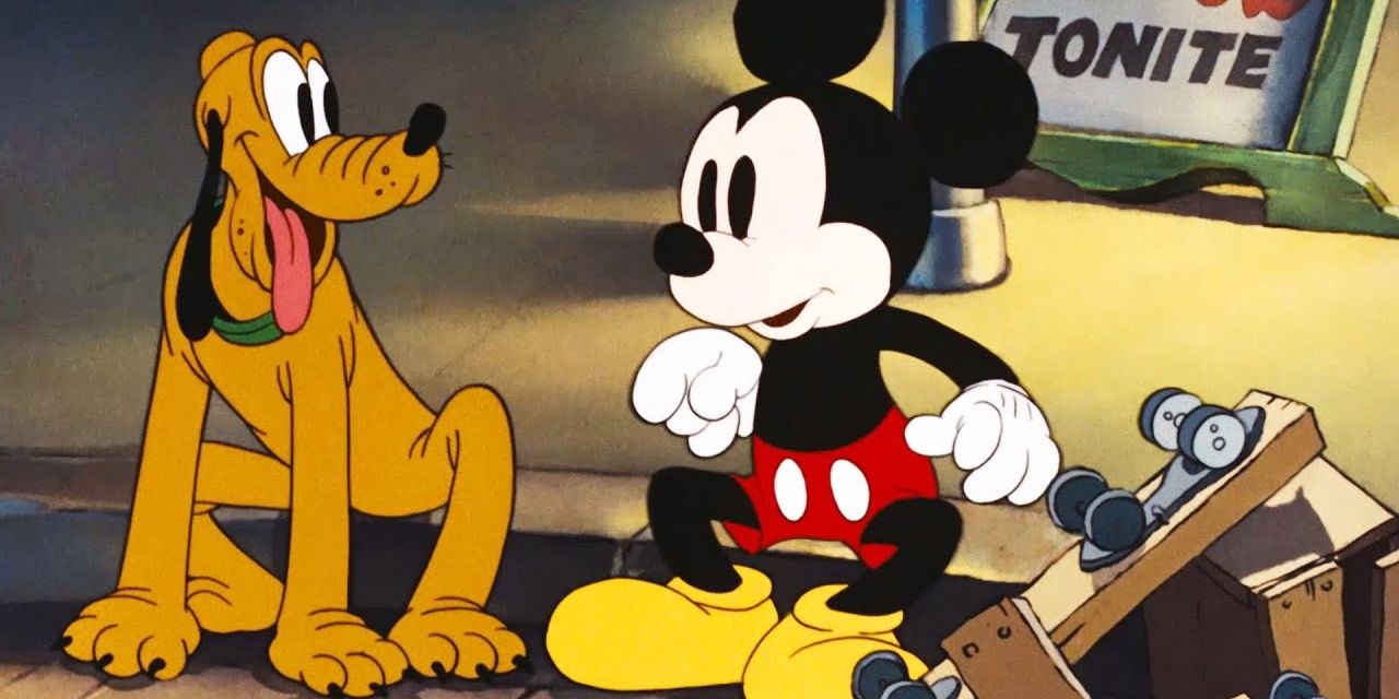 Mickey Mouse and Pluto in Society Dog Show