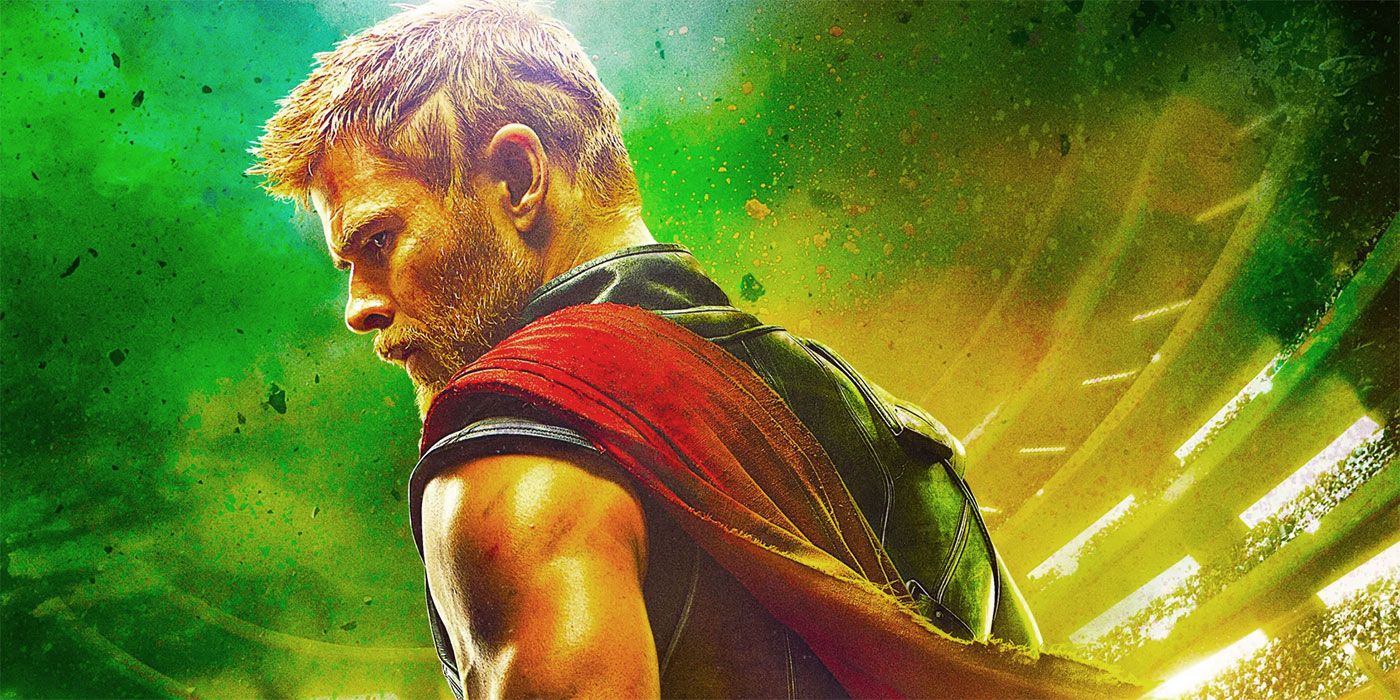 Chris Hemsworth em cartaz do filme Thor: Ragnarok