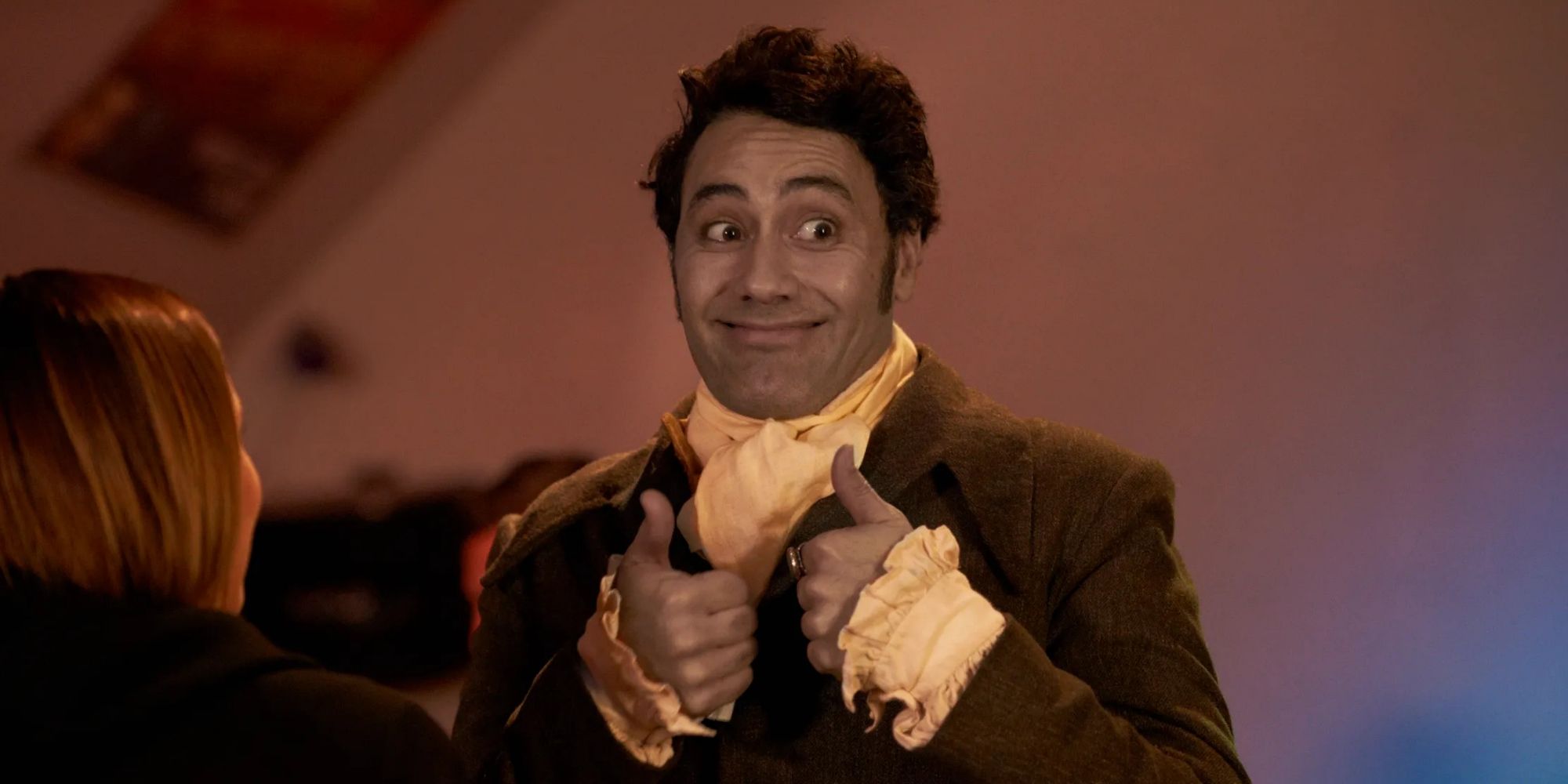 Viago smiling and giving a thumbs-up in 'What We Do in the Shadows'