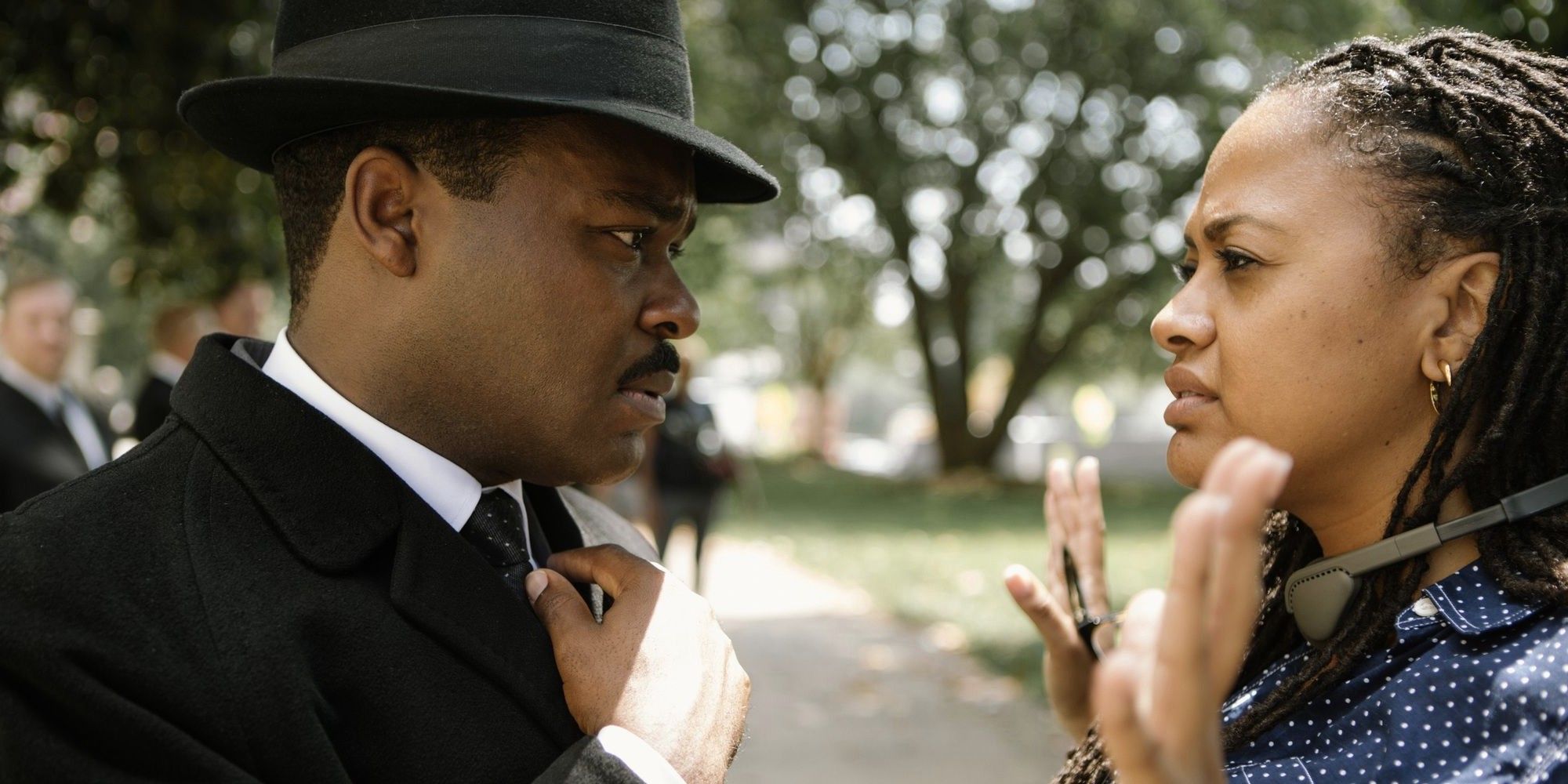 Ava DuVernay directing David Oyelowo on set of Selma