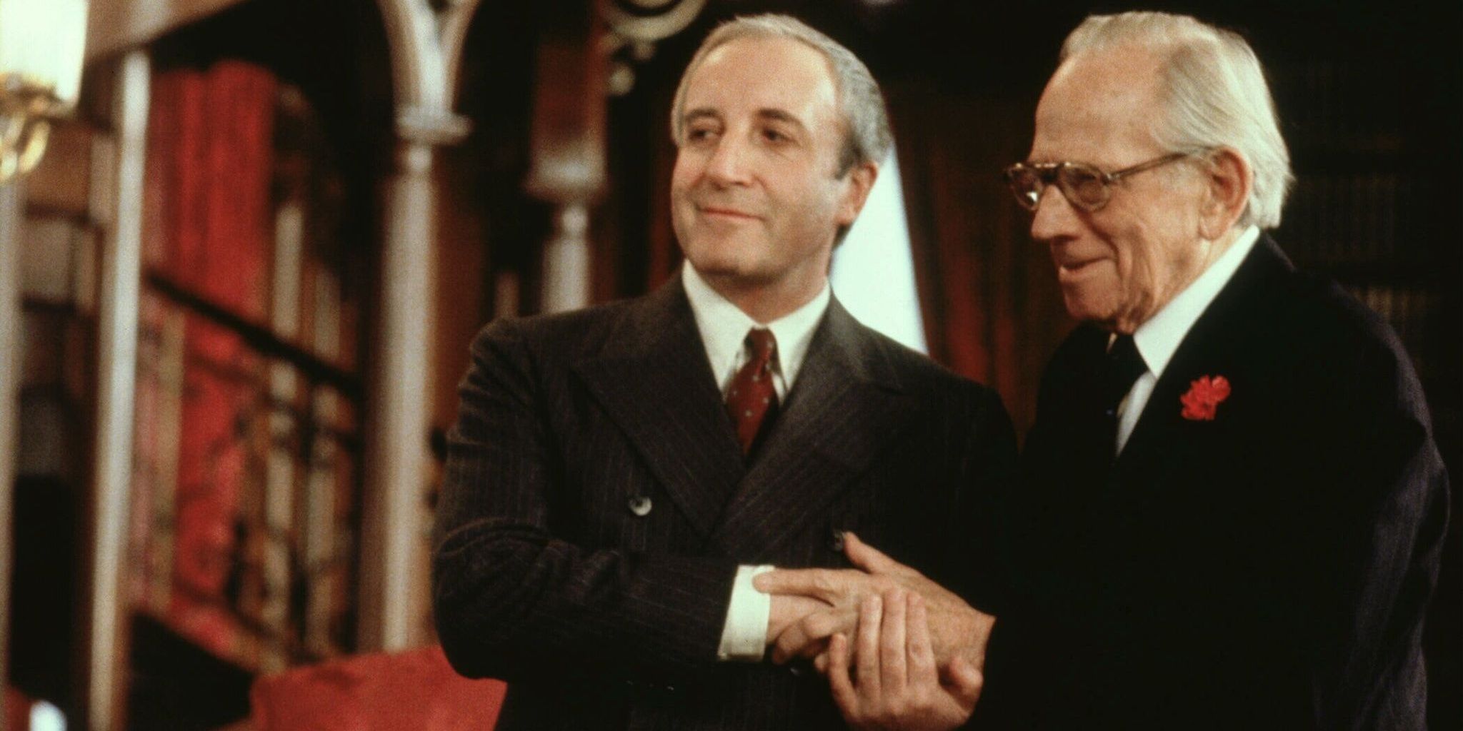 Being There, Melvyn Douglas and Peter Sellers shaking hands, Oldest Oscar Winning Performances