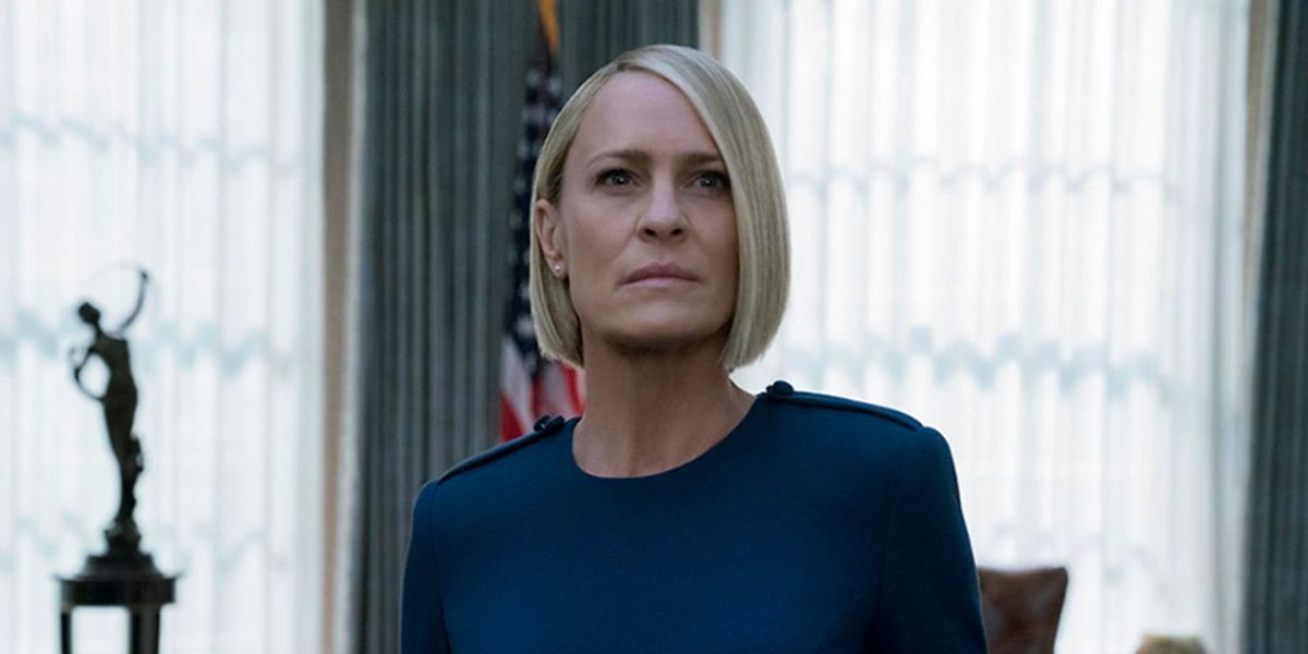 Claire Underwood (Robin Wright) in the Oval Office in  'House of Cards'