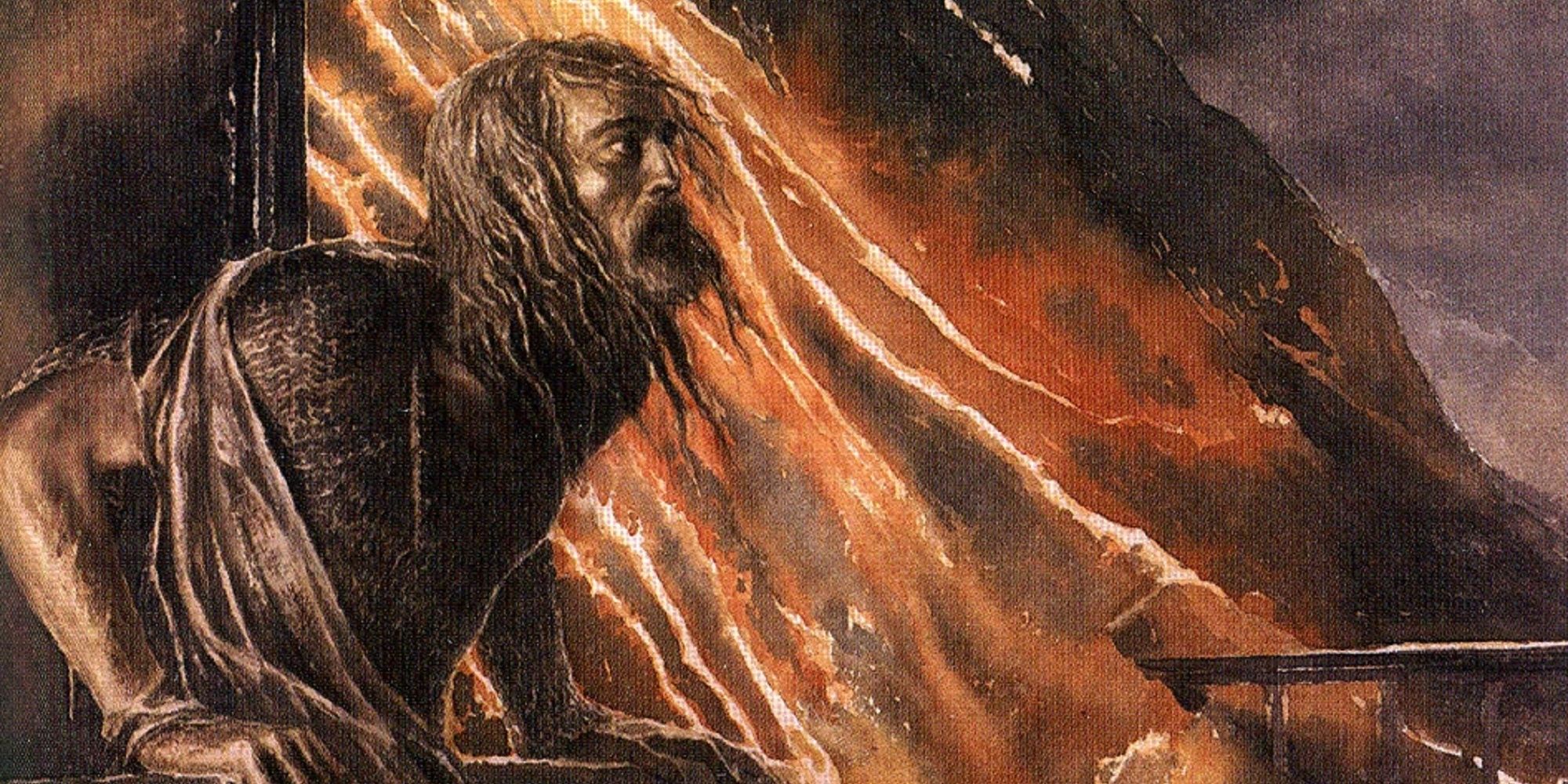 Illustration of Hurin in battle.