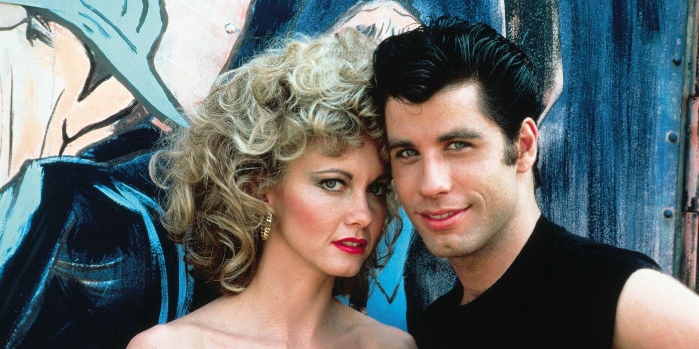 Danny (John Travolta) and Sandy (Olivia Newton John) at the end of Grease