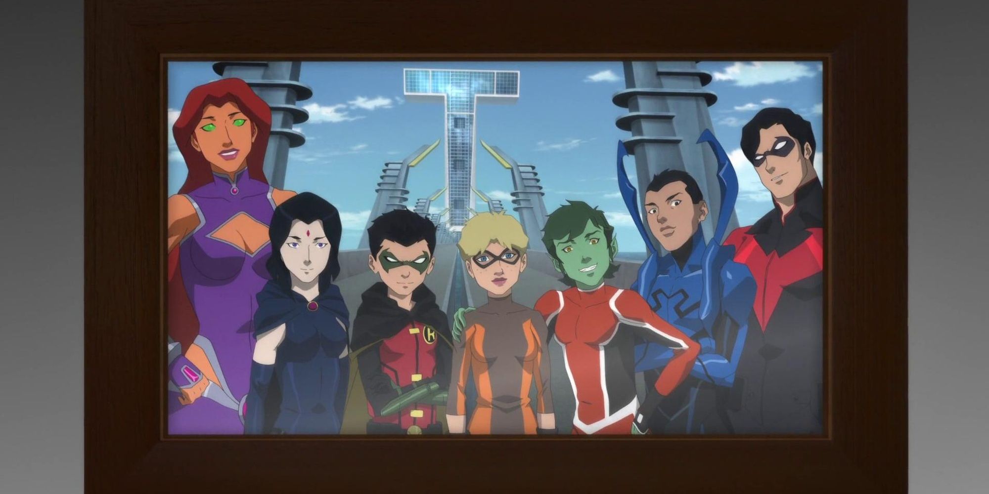 Teen Titans in a group photo