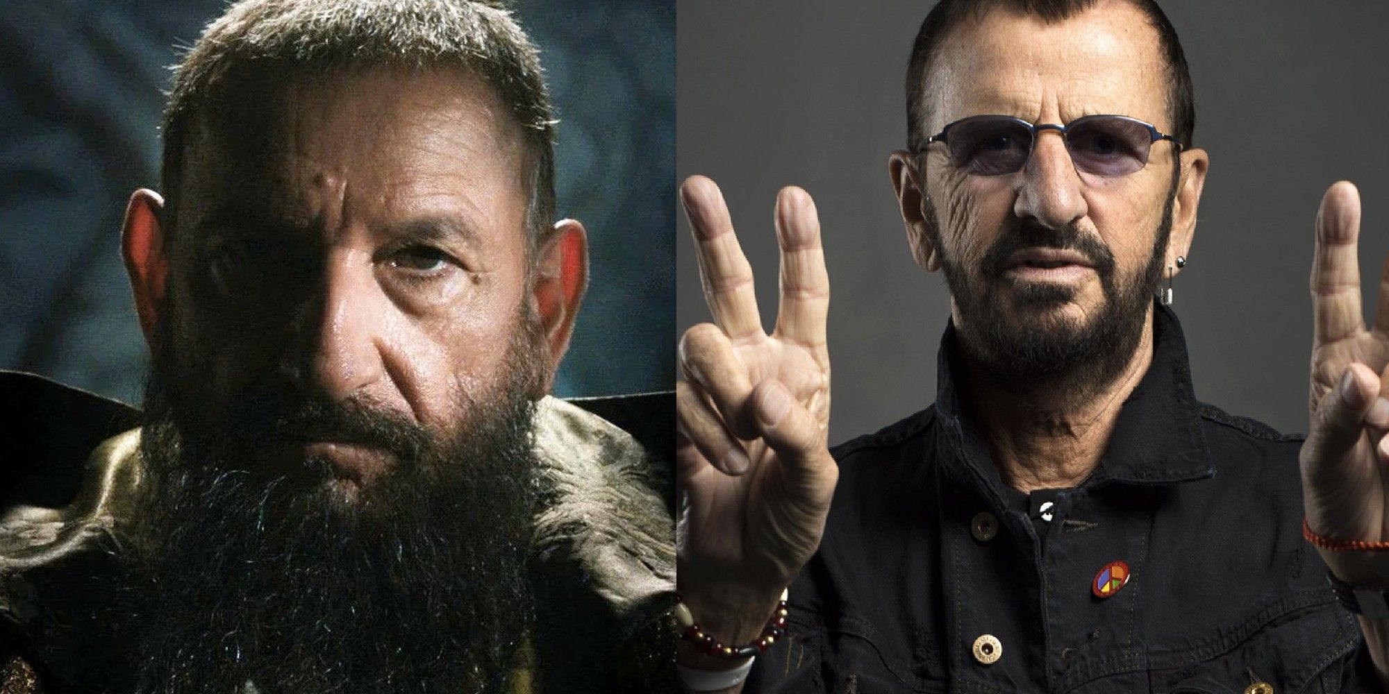 Left to right: Mandarin in Iron Man and Ringo from The Beatles