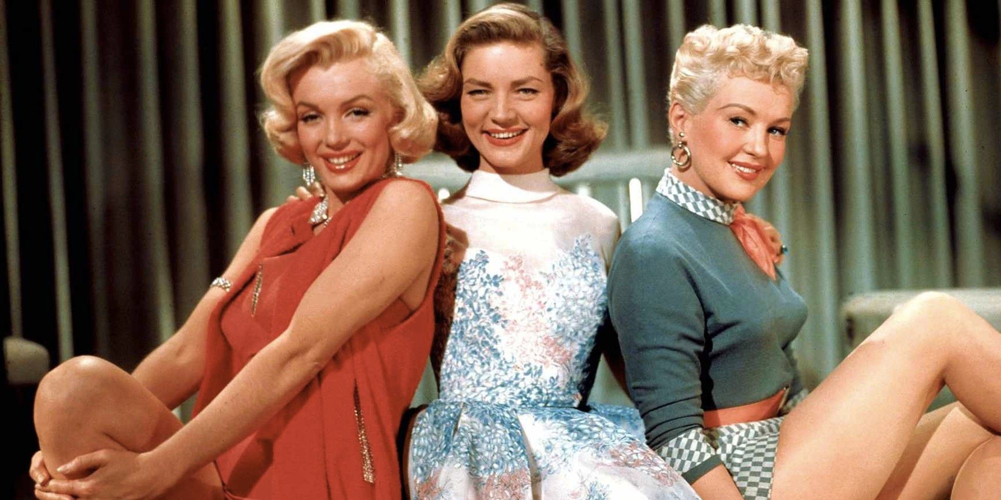 Marilyn Monroe, Lauren Bacall and Betty Grable in "How To Marry a Millionaire"