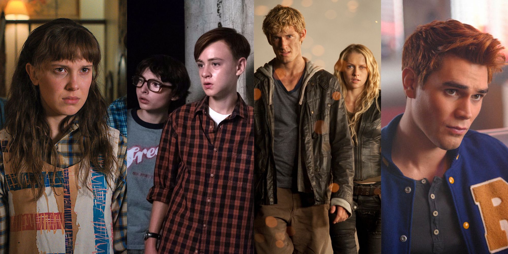 Eleven from 'Stranger Things,' Richie and Bill from 'It,' John and Sarah from 'I Am Number Four,' and Archie Andrews from 'Riverdale.'