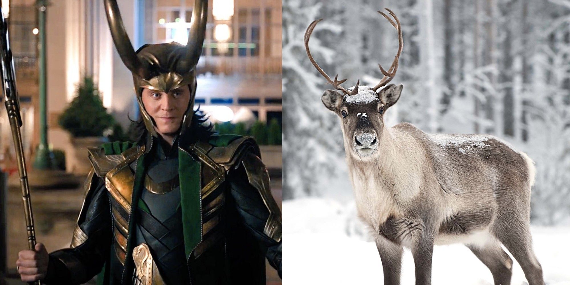 Left to right: Loki in Avengers and a Reeinder