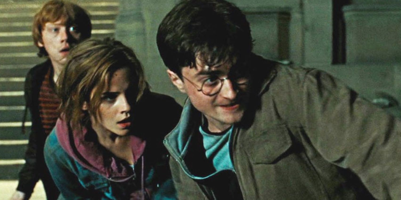 Rupert Grint, Daniel Radcliffe, and Emma Watson in 'Harry Potter and the Deathly Hallows- Part 2' 