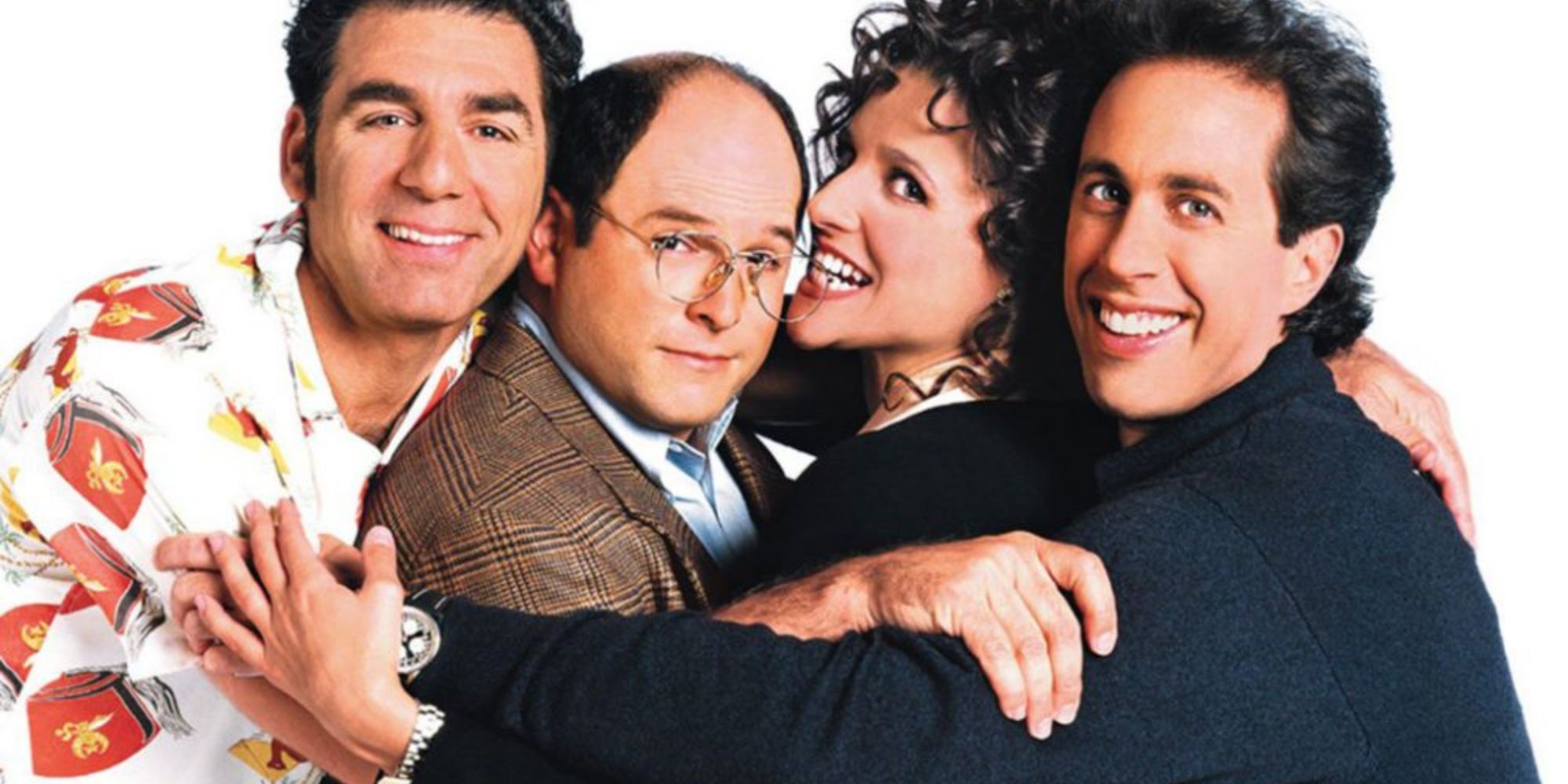 Kramer, George, Elaine, and Jerry from Seinfeld