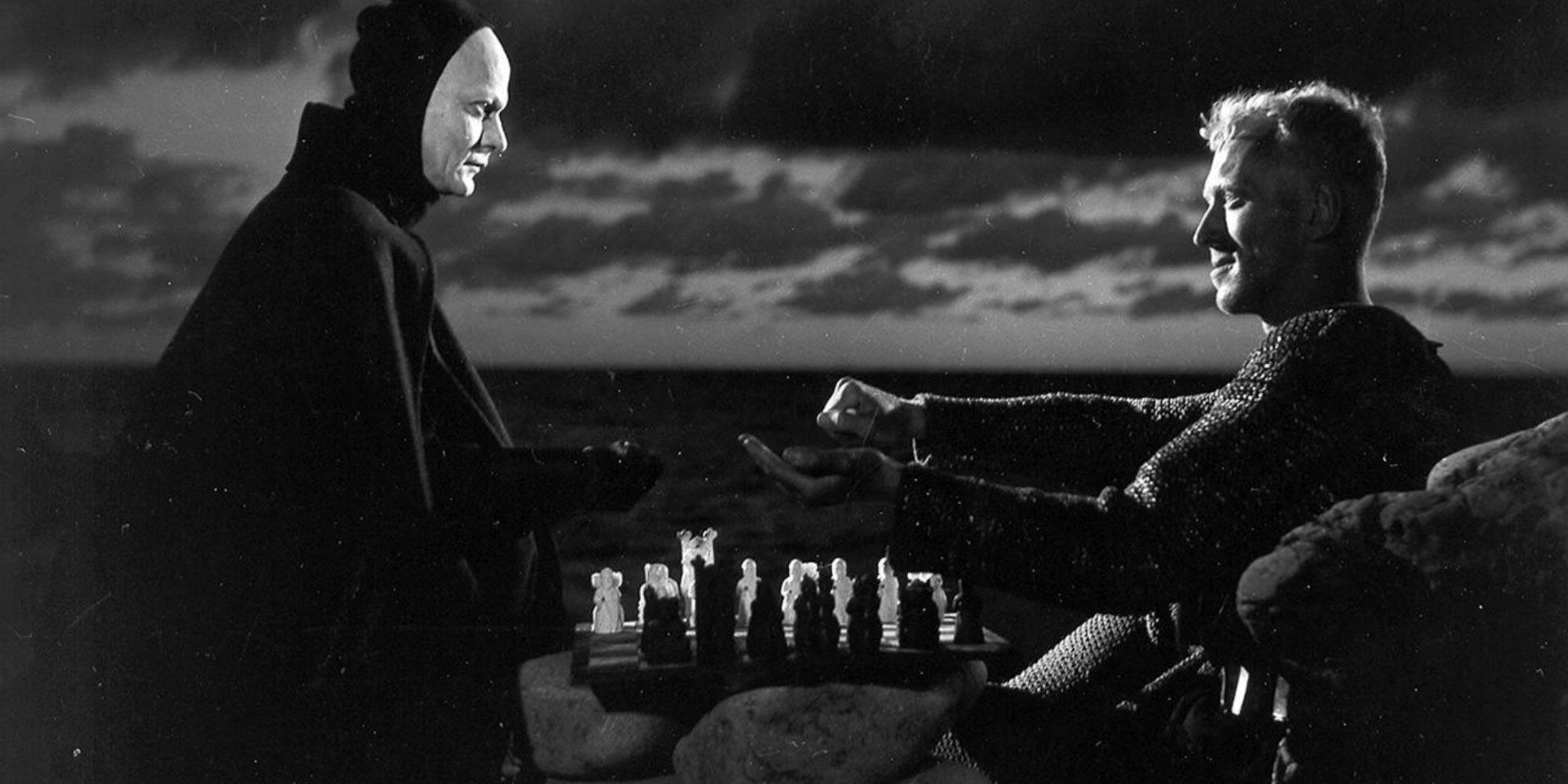 Death and Antonius playing chess 